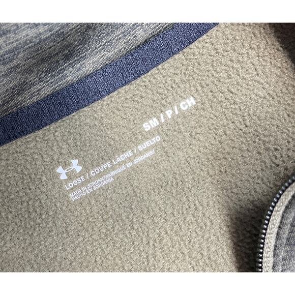 Under Armour CG Fleece Men's Small 1/2 Zip Green Long Sleeve Activewear Top - Picture 6 of 7